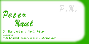 peter maul business card